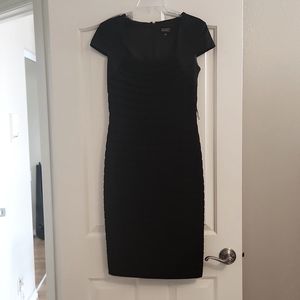 Adrianna Papell Banded Black Size 4 Dress